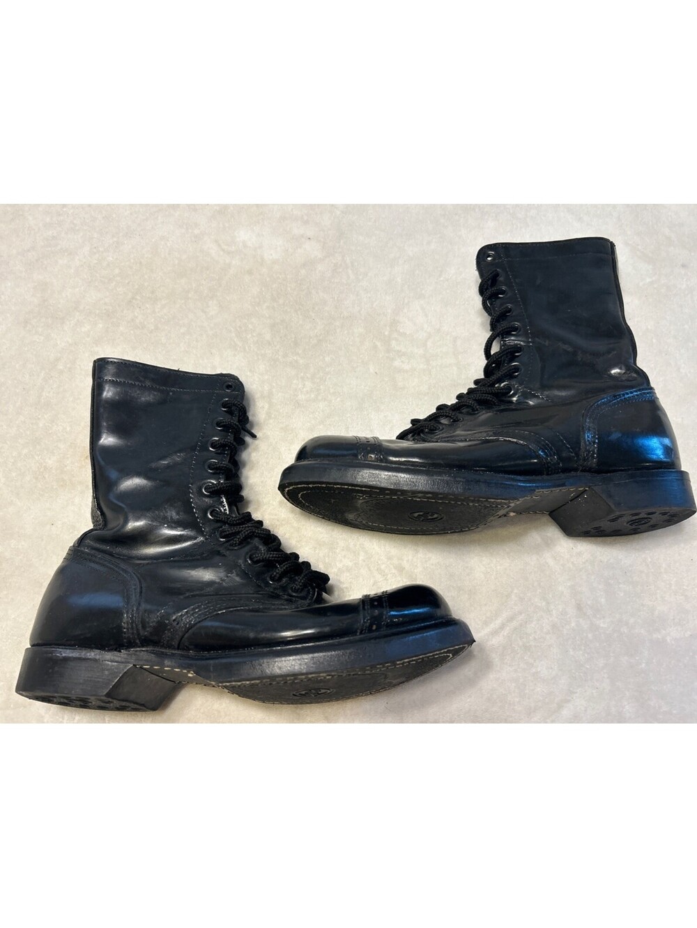 HH Brand Jump Boots Men’s Size 8 E Black USA Leather Military Combat Vintage